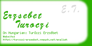 erzsebet turoczi business card